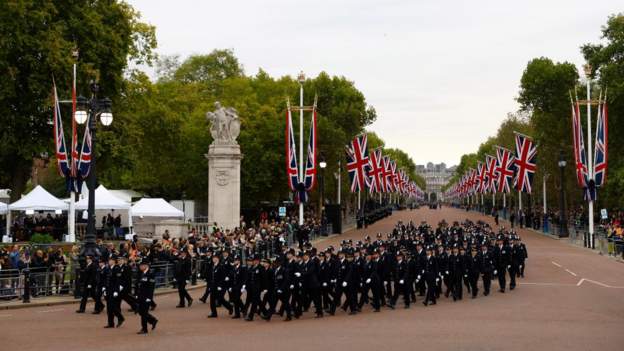 Police prepare ahead of the Queen's funeral (Reuters)