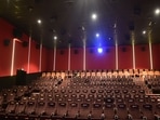 A view of the INOX multiplex ahead of the inauguration. It comprises three cinema auditoriums with a capacity of 520 seats in Srinagar, on Monday. (Waseem Andrabi/HT) A view of the INOX multiplex ahead of the inauguration. It comprises three cinema auditoriums with a capacity of 520 seats in Srinagar, on Monday. (Waseem Andrabi/HT)