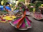 Women wearing traditional attire practice the Garba, the traditional dance of Gujarat state, ahead of Navratri in Ahmedabad, India, Tuesday, Sept. 20, 2022. The Hindu festival of Navratri, or nine nights, will begin Sept. 26. Here are easy tips to keep constipation at bay this Navratri(AP Photo/Ajit Solanki) Women wearing traditional attire practice the Garba, the traditional dance of Gujarat state, ahead of Navratri in Ahmedabad, India, Tuesday, Sept. 20, 2022. The Hindu festival of Navratri, or nine nights, will begin Sept. 26. Here are easy tips to keep constipation at bay this Navratri(AP Photo/Ajit Solanki)
