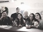 Mahesh Bhatt with Soni Razdan and children Alia Bhatt, Shaheen Bhatt, Pooja Bhatt and Rahul Bhatt.