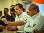 Congress leader Rahul Gandhi addressed a press conference at the AICC HQ in New Delhi, India, on Friday, August 5, 2022. Also seen in picture is Rajasthan CM Ashok Gehlot. (Photo by Raj K Raj/ Hindustan Times) Congress leader Rahul Gandhi addressed a press conference at the AICC HQ in New Delhi, India, on Friday, August 5, 2022. Also seen in picture is Rajasthan CM Ashok Gehlot. (Photo by Raj K Raj/ Hindustan Times)