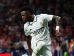 Real Madrid's Vinicius Junior in action.