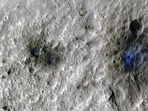 Craters formed by a September 5, 2021, meteoroid impact on Mars, the first to be detected by NASA?s InSight, are seen in an image taken by NASA?s Mars Reconnaissance Orbiter. NASA/JPL-Caltech/University of Arizona/Handout via REUTERS. THIS IMAGE HAS BEEN SUPPLIED BY A THIRD PARTY.(via REUTERS)