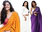 Sidhidata sarees look rather modern in character. Sidhidata sarees look rather modern in character.