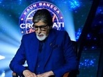 Amitabh Bachchan on the sets of Kaun Banega Crorepati. Amitabh Bachchan on the sets of Kaun Banega Crorepati.