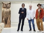 Brad Pitt's sculptures were revealed by the actor himself on Saturday as part of a larger exhibition by British artist Thomas Houseago, alongside a ceramic series by Australian alternative rocker Nick Cave.(AFP) Brad Pitt's sculptures were revealed by the actor himself on Saturday as part of a larger exhibition by British artist Thomas Houseago, alongside a ceramic series by Australian alternative rocker Nick Cave.(AFP)