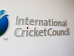 The International Cricket Council (ICC) logo at the ICC headquarters in Dubai,&nbsp;