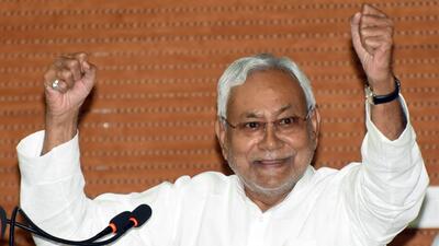 Bihar chief minister Nitish Kumar in Patna on Tuesday. (ANI Photo) Bihar chief minister Nitish Kumar in Patna on Tuesday. (ANI Photo)