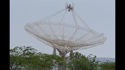 Research was conducted by a team of astronomers from the National Centre for Radio Astrophysics (NCRA-TIFR) Pune using the Giant Metrewave Radio Telescope (GMRT) (HT FILE PHOTO) Research was conducted by a team of astronomers from the National Centre for Radio Astrophysics (NCRA-TIFR) Pune using the Giant Metrewave Radio Telescope (GMRT) (HT FILE PHOTO)