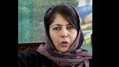 Former chief minister Mehbooba Mufti earlier on Monday attacked the government over the bhajan singing. (HT PHOTO) Former chief minister Mehbooba Mufti earlier on Monday attacked the government over the bhajan singing. (HT PHOTO)