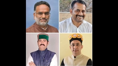 (Clockwise from top) Rajan Sushant, will contest as the AAP candidate from Fatehpur; Umakant Dogra will fight from Nagrota Bagwan in Kangra district; Sudarshan Jaspa from the Scheduled Tribe-reserved seat of Lahaul-Spiti and Manish Thakur will fight from Paonta Sahib in Sirmaur. (HT Photo) (Clockwise from top) Rajan Sushant, will contest as the AAP candidate from Fatehpur; Umakant Dogra will fight from Nagrota Bagwan in Kangra district; Sudarshan Jaspa from the Scheduled Tribe-reserved seat of Lahaul-Spiti and Manish Thakur will fight from Paonta Sahib in Sirmaur. (HT Photo)