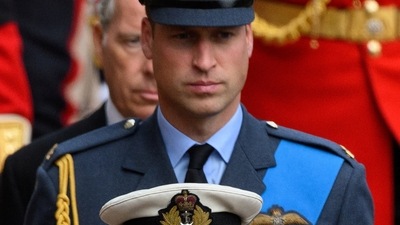 Prince William, Prince of Wales at Windsor Castle for The Committal Service For Queen Elizabeth II. (Reuters)
