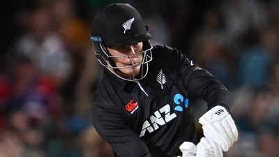 Finn Allen in action for New Zealand. (AFP) Finn Allen in action for New Zealand. (AFP)
