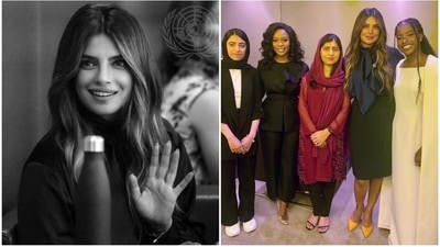 Priyanka Chopra addressed the United Nations General Assembly (UN GA) in New York on Monday and advocated for the children's rights to an education at the UN Headquarters. The star attended the Sustainable Development Goals (SDG) Moment at UNGA as the United Nations begins the UN High-Level Week. In her address, she touched upon various topics related to education and the power it holds. (Instagram) Priyanka Chopra addressed the United Nations General Assembly (UN GA) in New York on Monday and advocated for the children's rights to an education at the UN Headquarters. The star attended the Sustainable Development Goals (SDG) Moment at UNGA as the United Nations begins the UN High-Level Week. In her address, she touched upon various topics related to education and the power it holds. (Instagram)