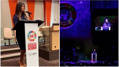 In one of the videos posted by Priyanka, she also says, "We meet today at a critical point at our world, at a time when Golbal solidarity is more important than ever. As countries continue to struggle from the devastating effects of the Covid-19 pandemic, as the climate crisis upends lives and livelihoods, as conflicts, rage and as poverty, displacement, hunger, and inequalities destroy the very foundation of the more just world that we have fought for such a long time." (Instagram) In one of the videos posted by Priyanka, she also says, "We meet today at a critical point at our world, at a time when Golbal solidarity is more important than ever. As countries continue to struggle from the devastating effects of the Covid-19 pandemic, as the climate crisis upends lives and livelihoods, as conflicts, rage and as poverty, displacement, hunger, and inequalities destroy the very foundation of the more just world that we have fought for such a long time." (Instagram)