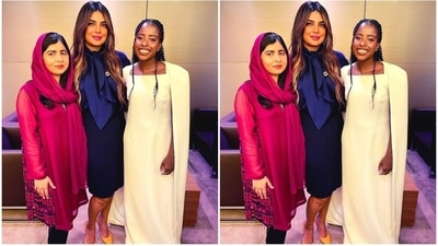 On Tuesday, Priyanka Chopra shared several pictures and videos from her visit to the United Nations Headquarters. The star, who is a 'proud' representative of UNICEF, spoke for the second time at UNGA. She even met American poet Amanda Gorman and activist Malala Yousafzai and posted pictures with them. (Instagram) On Tuesday, Priyanka Chopra shared several pictures and videos from her visit to the United Nations Headquarters. The star, who is a 'proud' representative of UNICEF, spoke for the second time at UNGA. She even met American poet Amanda Gorman and activist Malala Yousafzai and posted pictures with them. (Instagram)