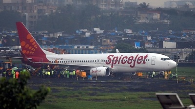 A SpiceJet passenger aircraft Boeing 737-800 is seen at the airport in Mumbai, India. (Reuters)