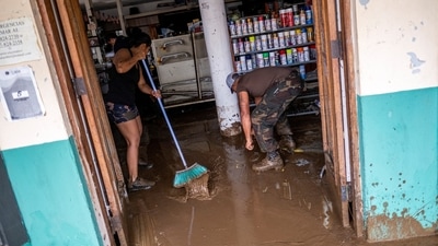 A man was killed as an indirect result of the power blackout -- burned to death while trying to fill his generator, according to authorities. (REUTERS)