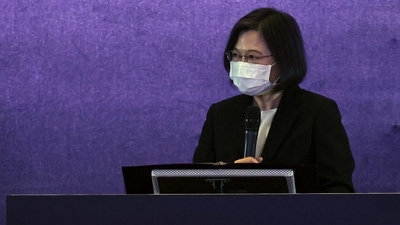 Russia-Ukraine War: Taiwan President Tsai Ing-wen during a speech. (Reuters)
