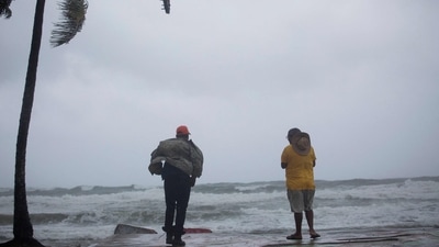 Hurricane Fiona was packing maximum sustained winds of 100 miles per hour (155 kilometers per hour), according to the NHC, which expected it to strengthenon Tuesday to a Category Three storm, making it this season's first major Atlantic hurricane. (AFP) Hurricane Fiona was packing maximum sustained winds of 100 miles per hour (155 kilometers per hour), according to the NHC, which expected it to strengthenon Tuesday to a Category Three storm, making it this season's first major Atlantic hurricane. (AFP)