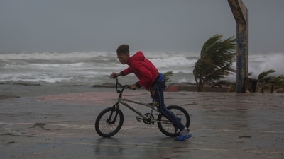 Red alerts were in effect in seven of the island's 32 provinces, down from 18 earlier in the day, with more than 12,000 people sheltering in safe areas, according to emergency services. (AFP) Red alerts were in effect in seven of the island's 32 provinces, down from 18 earlier in the day, with more than 12,000 people sheltering in safe areas, according to emergency services. (AFP)