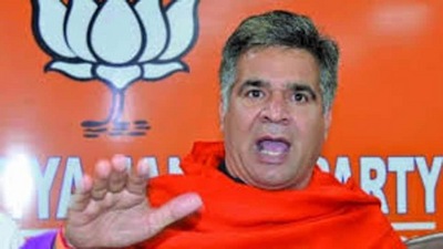 Jammu and Kashmir’s BJP chief Ravinder Raina (Image via Twitter) Jammu and Kashmir’s BJP chief Ravinder Raina (Image via Twitter)