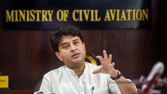 Union minister of civil aviation Jyotiraditya Scindia. (PTI Photo)