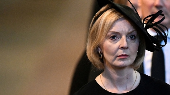 Queen Elizabeth II's Funeral: Britain's Prime Minister Liz Truss leaves after a service.(Reuters)