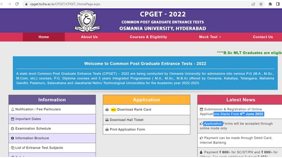 CPGET result out at cpget.tsche.ac.in, link here
