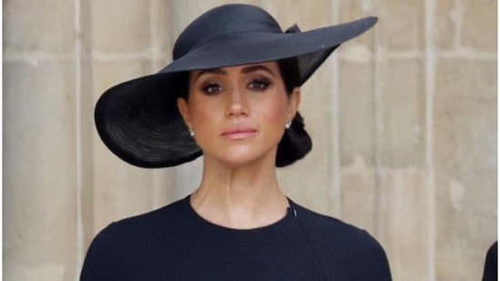 Meghan Markle at the funeral of Queen Elizabeth II.