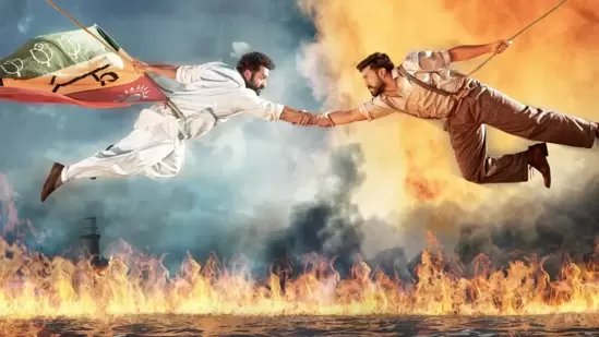 Jr NTR and Ram Charan in a still from SS Rajamouli's RRR.