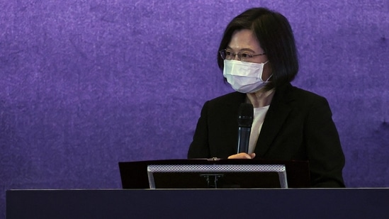 Russia-Ukraine War: Taiwan President Tsai Ing-wen during a speech.(Reuters)