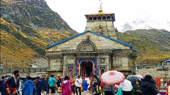 Devotees at the Kedarnath temple in Uttarakhand. (File image) Devotees at the Kedarnath temple in Uttarakhand. (File image)