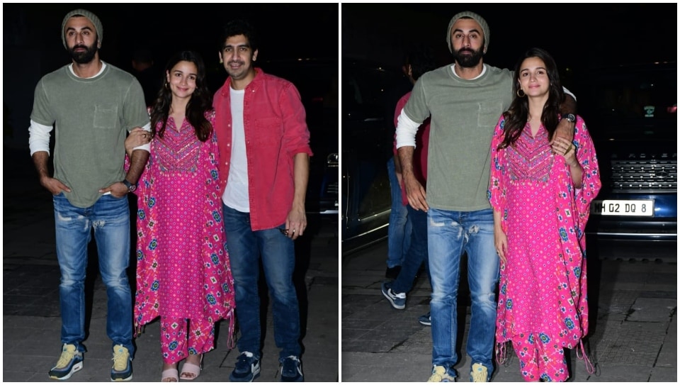 Alia Bhatt glows in the pink kaftan kurta set.&nbsp;(HT Photo/Varinder Chawla)