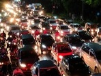 Bengaluru's traffic jams are infamous and citizens find a silver lining every now and then in the form of jokes. (HT PHOTO) Bengaluru's traffic jams are infamous and citizens find a silver lining every now and then in the form of jokes. (HT PHOTO)