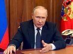 Russian President Vladimir Putin addresses the nation in Moscow, Russia, Wednesday, Sept. 21, 2022. AP/PTI(AP) Russian President Vladimir Putin addresses the nation in Moscow, Russia, Wednesday, Sept. 21, 2022. AP/PTI(AP)