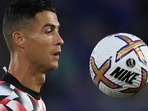 Cristiano Ronaldo during the warm up before a match&nbsp;