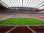 A general view shows the Al Bayt stadium, built for the upcoming 2022 FIFA World Cup&nbsp;