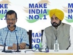 File photo of Delhi CM Arvind Kejriwal with his Punjab counterpart Bhagwant Mann. File photo of Delhi CM Arvind Kejriwal with his Punjab counterpart Bhagwant Mann.