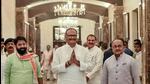 Deputy chief minister Brajesh Pathak and senior BJP leader Sidharth Nath Singh at the Uttar Pradesh assembly building for the ongoing monsoon session on Wednesday. (PTI PHOTO) Deputy chief minister Brajesh Pathak and senior BJP leader Sidharth Nath Singh at the Uttar Pradesh assembly building for the ongoing monsoon session on Wednesday. (PTI PHOTO)