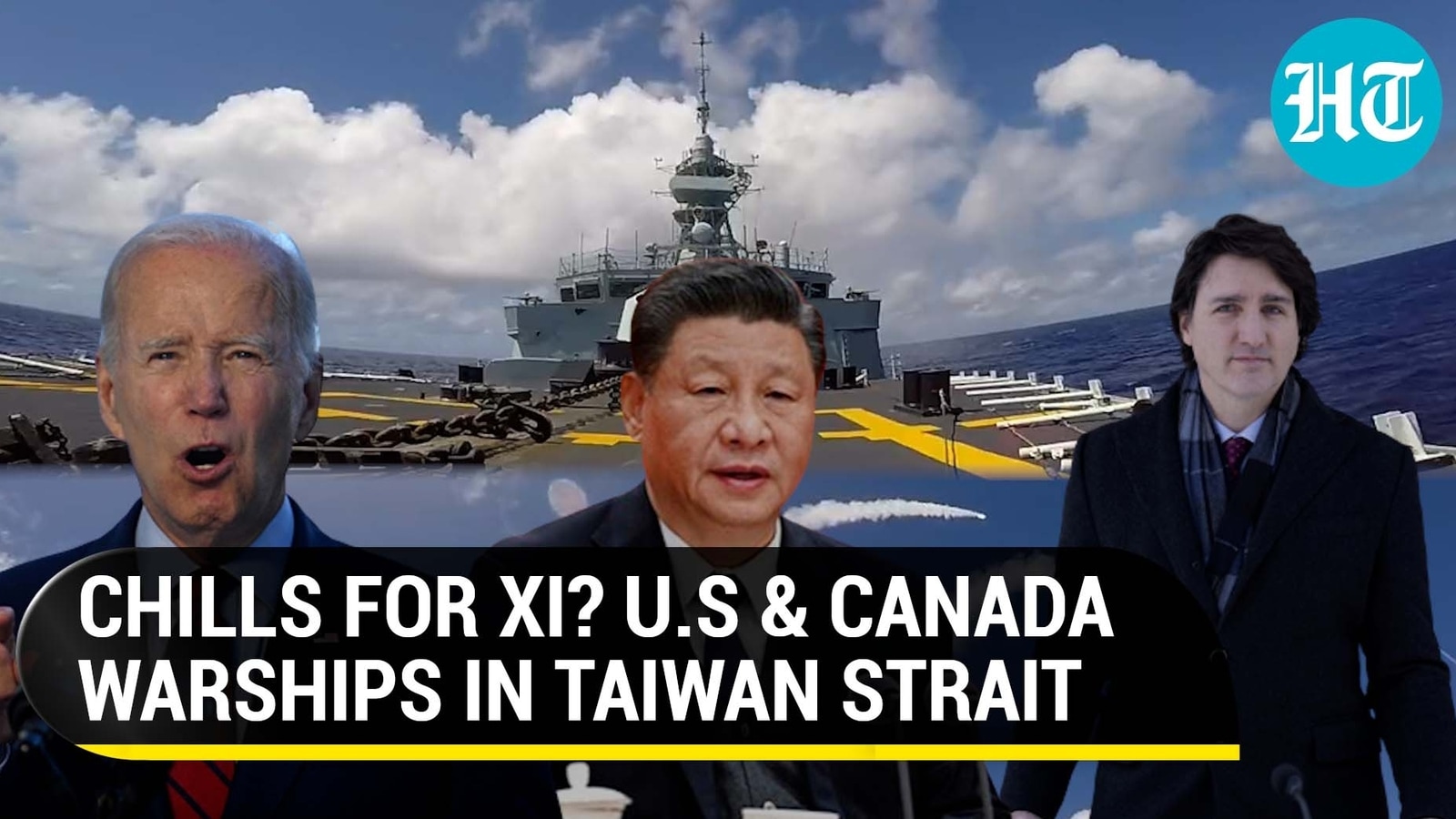 U.s. Guided-missile Destroyer & Canadian Warship Conduct Taiwan Strait 