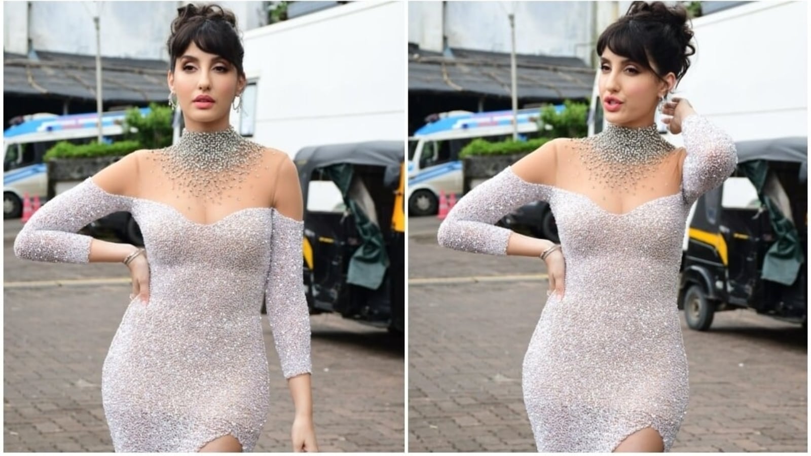 Karan Johar yells ‘chandelier alert’ seeing Nora Fatehi in blingy gown on Jhalak Dikhhla Jaa 10. Watch