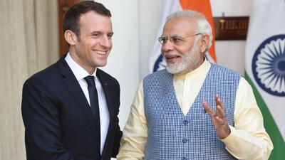 Prime Minister Narendra Modi with French President Emmanuel Macron in New Delhi. (File Photo) Prime Minister Narendra Modi with French President Emmanuel Macron in New Delhi. (File Photo)