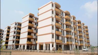 The flats were allotted by CHB to eligible beneficiaries who lived in illegal colonies that have since been demolished. (HT FIle Photo)