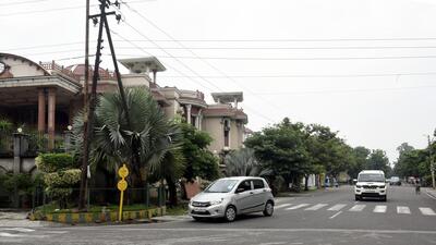 A view of Rajnagar in Ghaziabad. A 100 square metre area around hospitals, educational institutions, courts, and religious places, among others, is considered a silent zone and activities such as honking and use of loudspeakers are not permitted in such spaces. (Sakib Ali/HT Photo) A view of Rajnagar in Ghaziabad. A 100 square metre area around hospitals, educational institutions, courts, and religious places, among others, is considered a silent zone and activities such as honking and use of loudspeakers are not permitted in such spaces. (Sakib Ali/HT Photo)