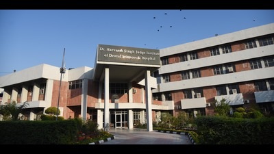 Senior doctors at the PU dental college tried CPR for more than an hour, but the patient could not be revived. (HT Photo)