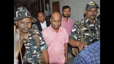 JMM leader Pankaj Mishra comes out after appearing at the ED court in connection with a money laundering case, in Ranchi, on July 26. (PTI) JMM leader Pankaj Mishra comes out after appearing at the ED court in connection with a money laundering case, in Ranchi, on July 26. (PTI)
