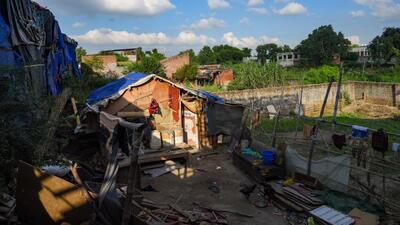 A view inside the Rohingya refugee camp at Kalindi Kunj, in New Delhi. (Amal KS/HT file photo) A view inside the Rohingya refugee camp at Kalindi Kunj, in New Delhi. (Amal KS/HT file photo)
