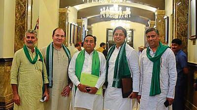 RLD legislators arrive for the monsoon session of UP assembly, in Lucknow on Wednesday. (Deepak Gupta/HT Photo) RLD legislators arrive for the monsoon session of UP assembly, in Lucknow on Wednesday. (Deepak Gupta/HT Photo)