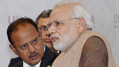 National Security Advisor Ajit Doval with Prime Minister Narendra Modi